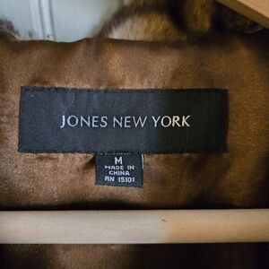 Jones New York Faux Fur Jacket With Hood